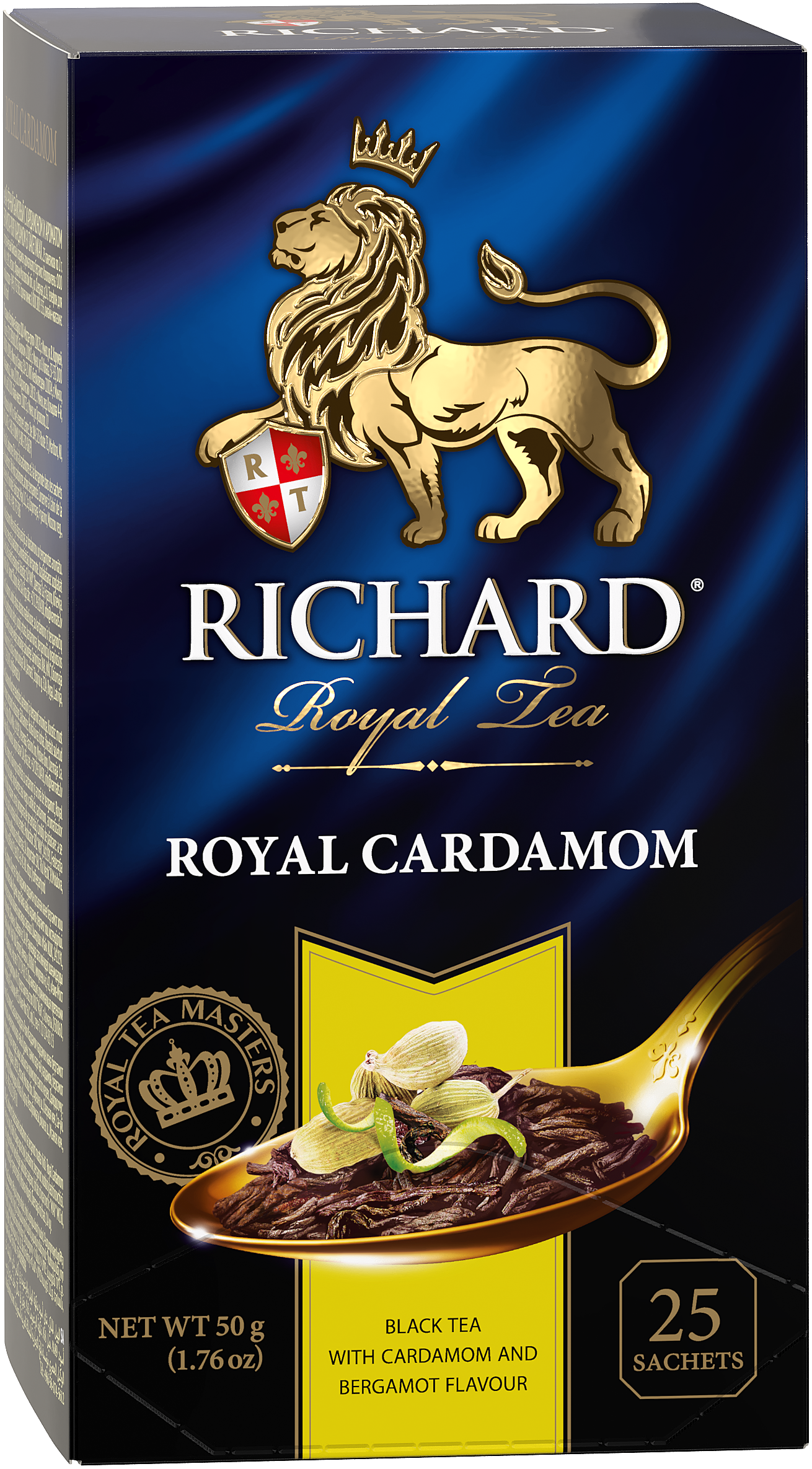 Richard Royal Cardamom, flavoured black tea in sachets, 25 sachets, 50g