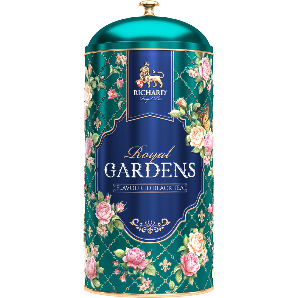 RICHARD ROYAL GARDENS, GREEN, must maitsestatud suurelehine tee, 80g. - Richard Tea Estonia