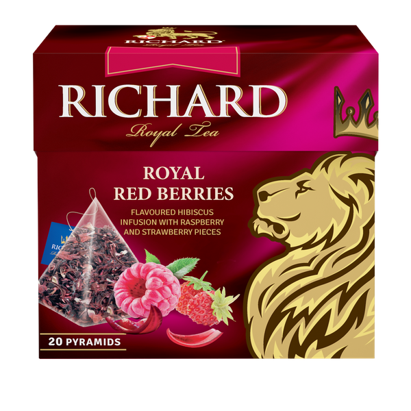Royal Red Berries, puuvilja-ürdi taimetee püramiidides, 20×1,7g. - Richard Tea Estonia