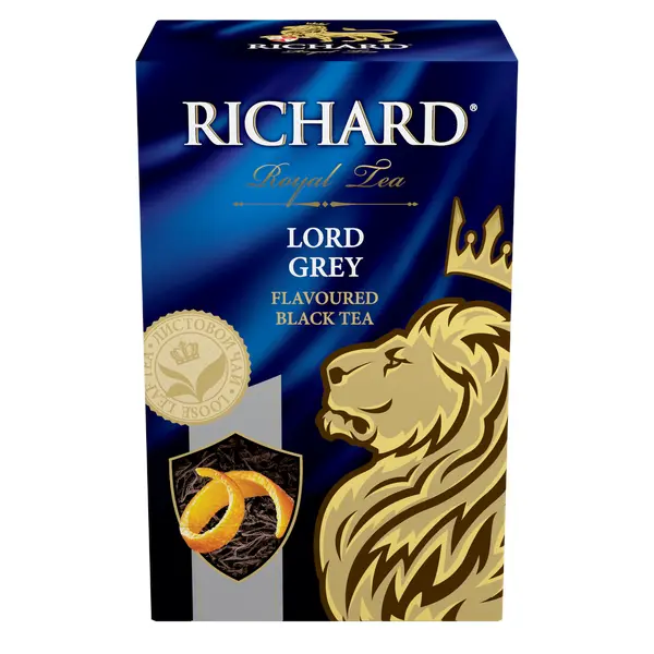 Lord Grey, must suurelehine maitsestatud tee bergamotiga, 90g - Richard Tea Estonia