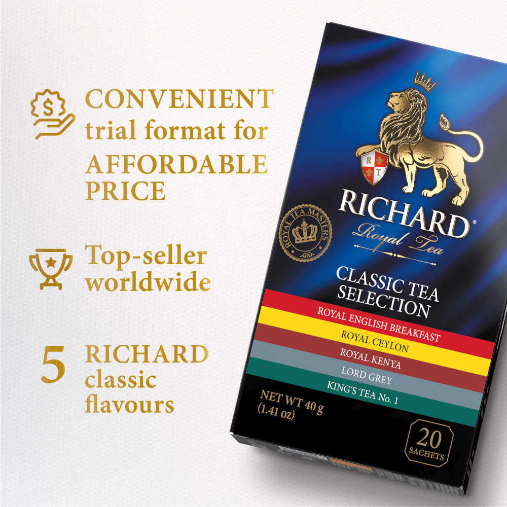 Richard Classic Tea Selection assortment, 20 sachets Richard Tea